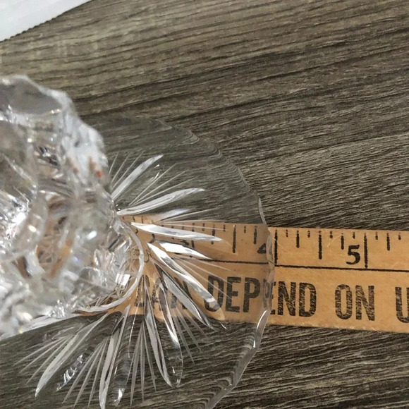 Vtg Pinwheel Glass Candlestick Holders - Picture 11 of 13